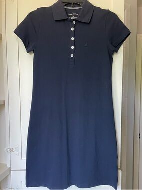 Nautica Navy Short-Sleeve Polo Mini Dress